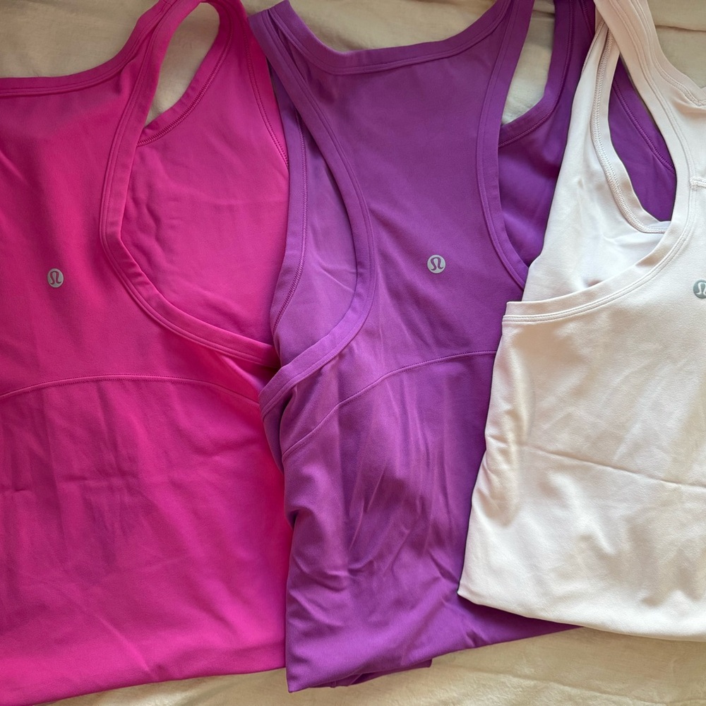 lululemon athletica fuchsia Pink, Purple, and baby pink Tank Tops size 20 align